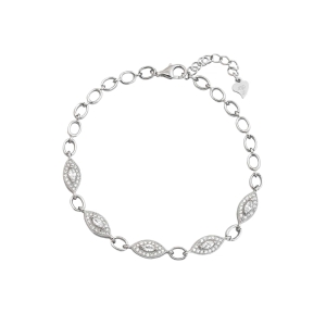 Bransoletka srebrna z cyrkoniami pr.925