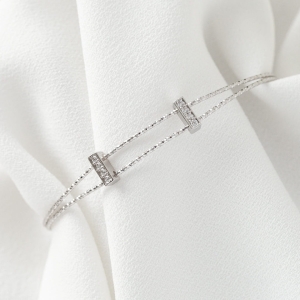 Bransoletka srebrna z cyrkoniami pr.925.