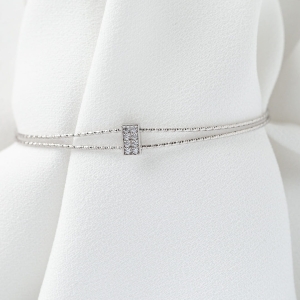 Bransoletka srebrna z cyrkoniami pr.925.