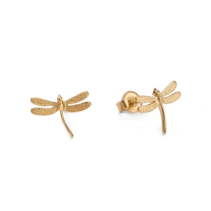 Kolczyki pozłacana ważki pr.925