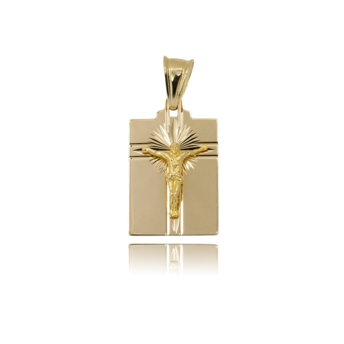 Medalik-blaszka złota z Jezusem pr.585 Amazyt-1