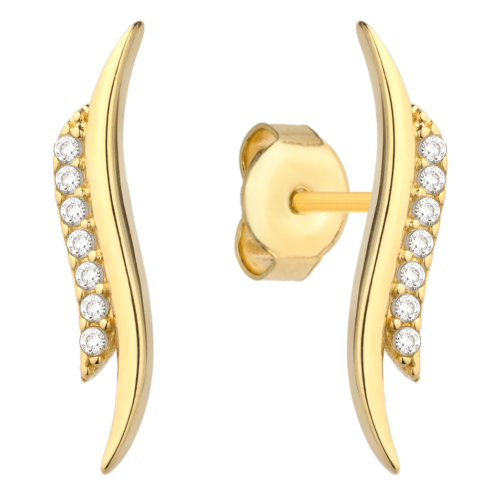 Amazyt-Kolczyki- złote- z -cyrkoniami- 585-GS-K-0012