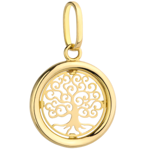 Zawieszka złota drzewko szczęścia pr.585.
