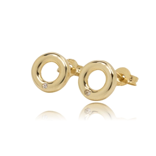 Amazyt-Złote- kolczyki- kółeczka -585-AS-K0014-1