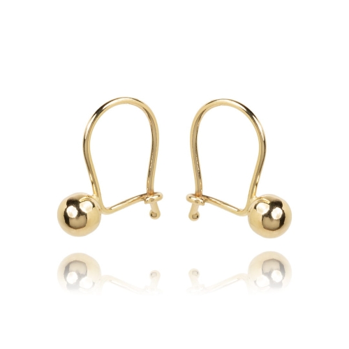 Amazyt-kolczyki- złote -kuleczki- 585-AK-K0044-1