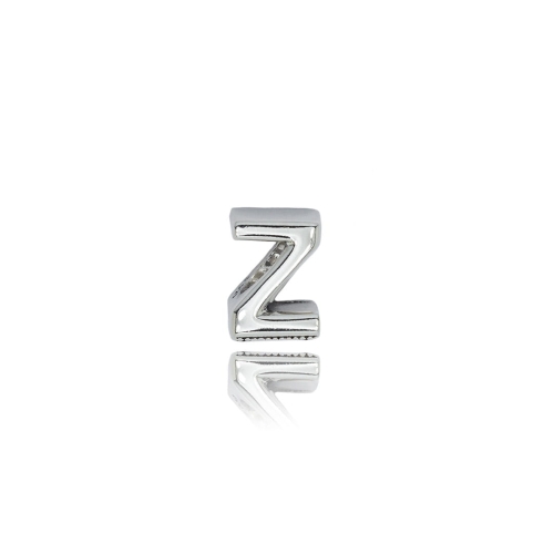 Srebrna zawieszka modułowa charms literka Z próby 925 Amazyt