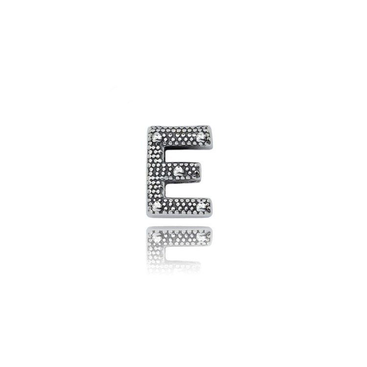 Amazyt-srebrna-zawieszka-modulowa-literka-E-dwustronna-JW-0066-2
