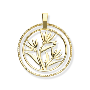 Zawieszka srebrna pozłacana pr.925.