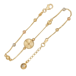 Złota bransoletka z kółeczkiem