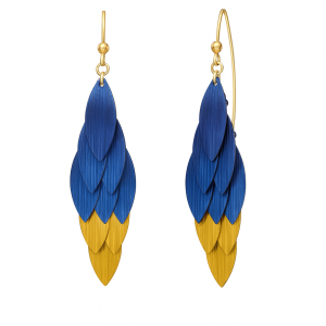 Kolczyki srebrne pozłacane z tytanem