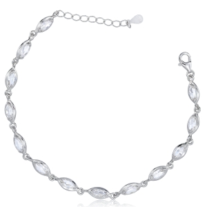 Bransoletka srebrna z cyrkoniami