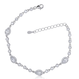 Bransoletka srebrna z cyrkoniami