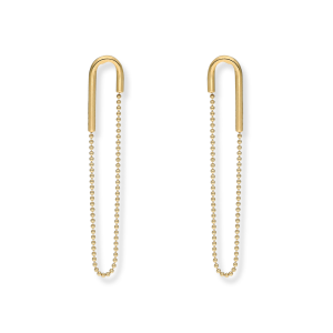 Kolczyki srebrne pozłacane łańcuszki pr.925