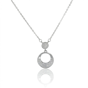 Naszyjnik srebrny rodowany