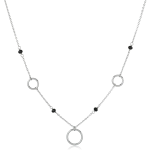 Naszyjnik srebrny z ozdobnymi kółeczkami