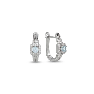 Kolczyki srebrne z topazem