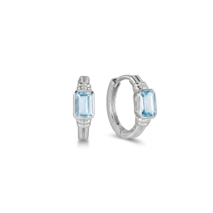 Kolczyki srebrne z topazem