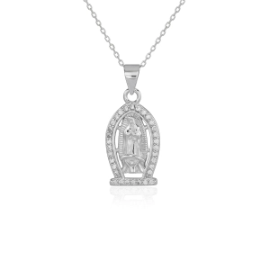 Medalik srebrny z cyrkoniami