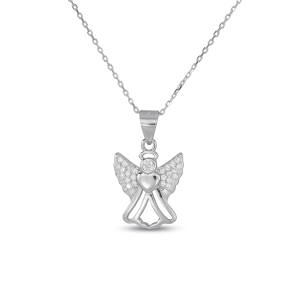 Srebrna zawieszka aniołek