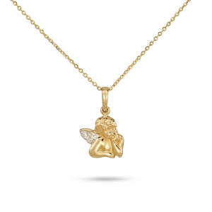 Złota zawieszka Aniołek