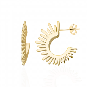 Kolczyki srebrne pozłacane pr.925