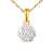 Złota zawieszka z diamentami laboratoryjnymi 0.34 ct żółte złoto Amazyt