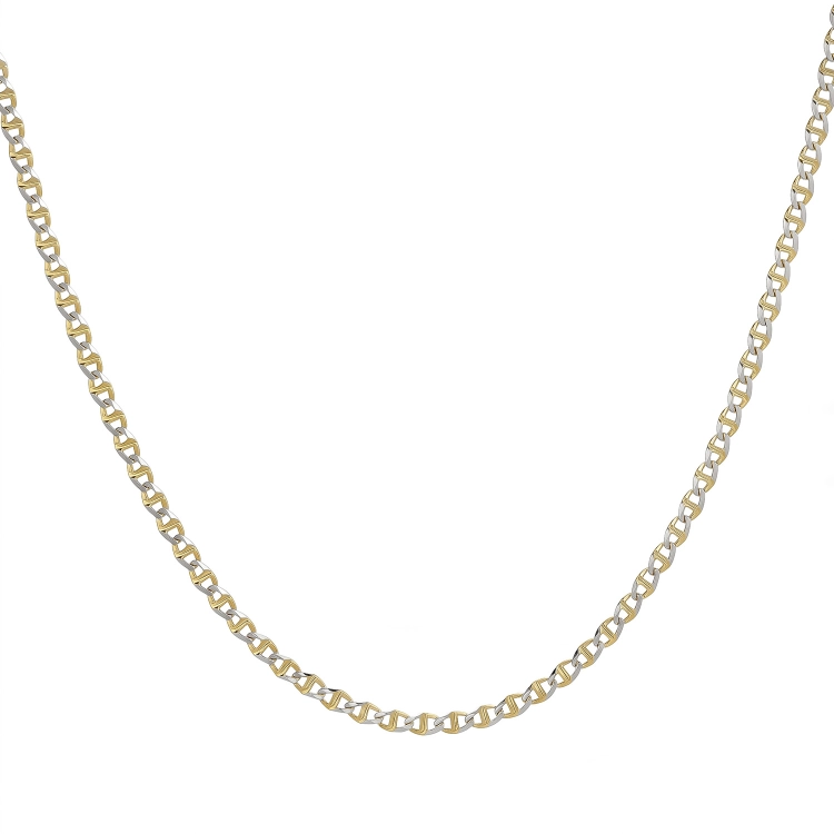 Złoty łańcuszek dwukolorowy splot Gucci złoto 585 45 cm 2.4 mm Jubiler Amazyt
