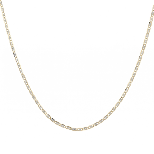 Złoty łańcuszek dwukolorowy złoto 585 45 cm 1.7 mm Jubiler Amazyt