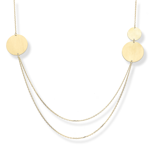 Naszyjnik srebrny pozłacany długi pr.925