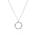 Srebrny naszyjnik minimalistyczne kółko ring rodowany próby 925 Amazyt