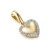 Zawieszka serce z dwukolorowego złota 585 z diamentami 0.06 ct Amazyt