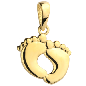 Zawieszka złota stópki pr.585.