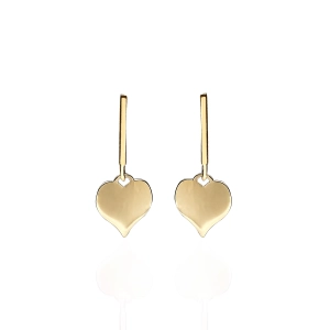Kolczyki srebrne pozłacane serca pr.925