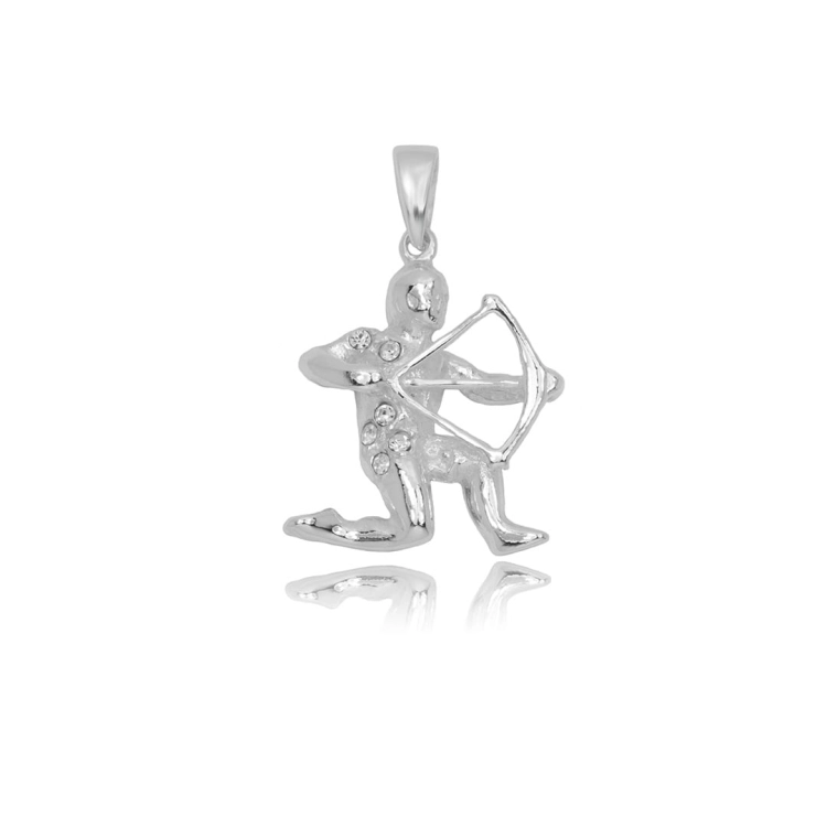 Srebrna zawieszka znak zodiaku Strzelec z cyrkoniami próby 925 Amazyt