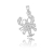 Srebrna zawieszka znak zodiaku Rak z cyrkoniami próby 925 Amazyt