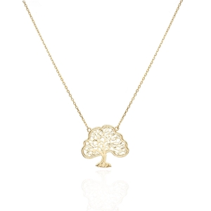 Naszyjnik srebrny pozłacany drzewko